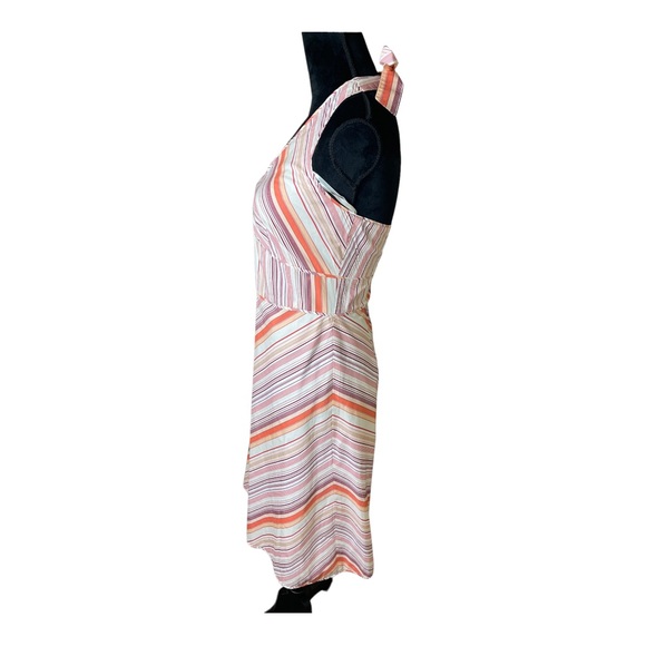 Ann Taylor Halter Colorful Striped Dress Size 2 - Picture 2 of 8